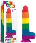 Lovetoy PRIDER  LGBT rainbow dildo 9.0"