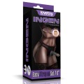 LOVETOY Easy Strap On Set 7.0" BLACK DILDO