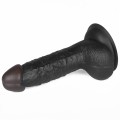 LOVETOY Easy Strap On Set 7.0" BLACK DILDO