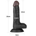 LOVETOY Easy Strap On Set 7.0" BLACK DILDO