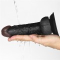 LOVETOY Easy Strap On Set 7.0" BLACK DILDO