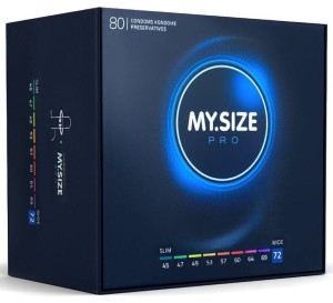 MY.SIZE PRO 72 mm FIT TO BOTTOM condoms 80 pcs.