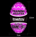 Lovetoy GIANT EGG transparent male masturbator egg 