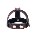 Lovetoy TSTYLE LEATHER COCKRING WITH BALL DIVIDER BDSM penis collar