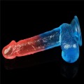 Lovetoy DAZZLE STUDS 7.5" colourful realistic dildo 19 cm