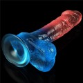 Lovetoy DAZZLE STUDS 7.5" colourful realistic dildo 19 cm