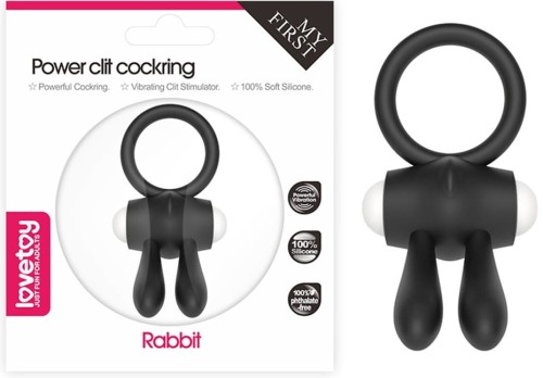 Lovetoy POWER CLIT SILICONE COCKRIN erection ring with bunny