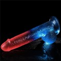 Lovetoy DAZZLE STUDS 9" colourful realistic dildo 23 cm