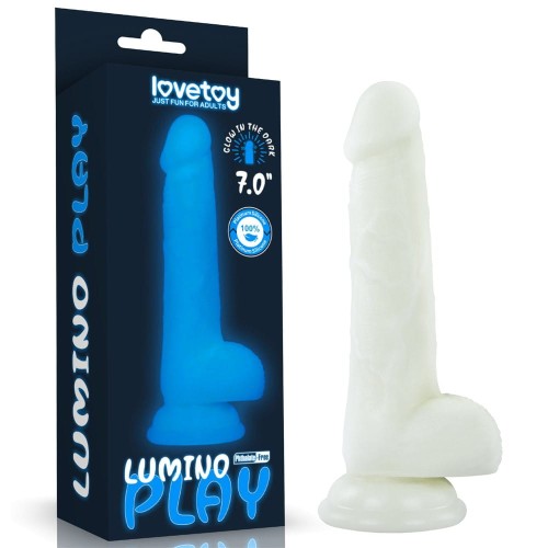 Lovetoy LUMINO PLAY 7" realistic dildo that glows in the dark 18 cm