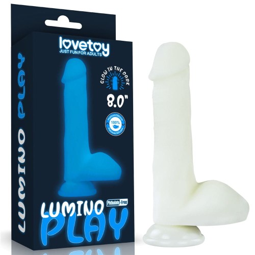 Lovetoy LUMINO PLAY 8" realistic glow-in-the-dark dildo 21 cm