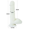 Lovetoy LUMINO PLAY 8" realistic glow-in-the-dark dildo 21 cm