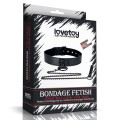 Lovetoy BONDAGE FETISH BLACK MATT COLLAR WITH LEASH BDSM collar with leash