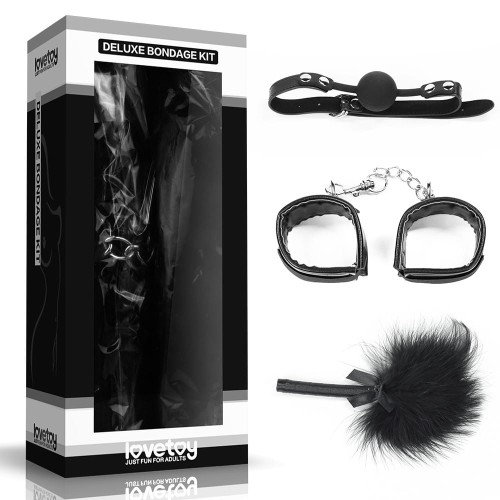 Lovetoy DELUXE BONDAGE KIT BDSM set of handcuffs, feather and gag