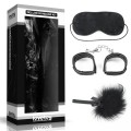 Lovetoy DELUXE BONDAGE KIT BDSM mask handcuffs and feather set