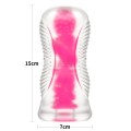 Lovetoy LUMINO PLAY PINK GLOW eleastic masturbator that glows in the dark 