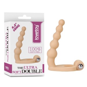 Lovetoy THE ULTRA SOFT BEAD 6.5" penis cap for double penetration