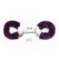 Lovetoy FLUFFY HANDCUFFS purple plush handcuffs