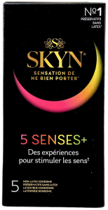SKYN 5 Senses+ non-latex condoms 5 pieces