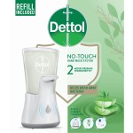 Dettol Touchless Liquid Soap Applicator Gentle Aloe and Bamboo - Complete (Dispenser Plus Refill) 250 ml