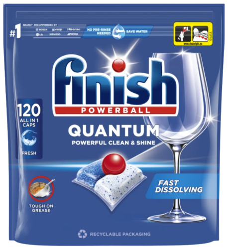 Finish Quantum All-in-1 Dishwasher capsules 120 pieces