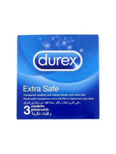 DUREX Extra Safe thicker condoms 3's