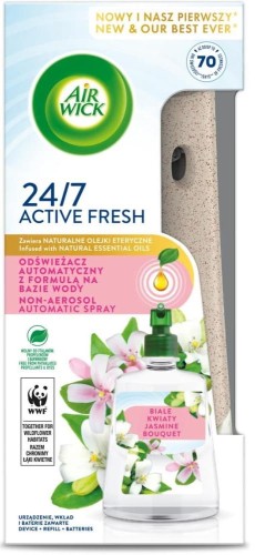Air Wick Active Fresh Automatic air freshener with water-based formula and white flower refill 228 ml