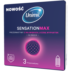 Unimil Condoms with studs Sensation Max 3 szt.