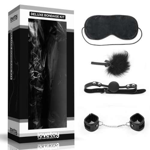 Lovetoy BDSM DELUXE BONDAGE KIT (mask, handcuffs, ball, feather)