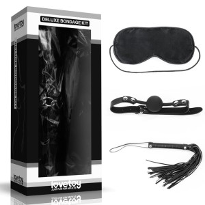 Lovetoy BDSM DELUXE BONDAGE KIT (mask, whip, ball)