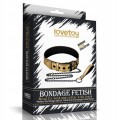 Lovetoy BONDAGE FETISH GOLD PUP COLLAR WITH LEASH