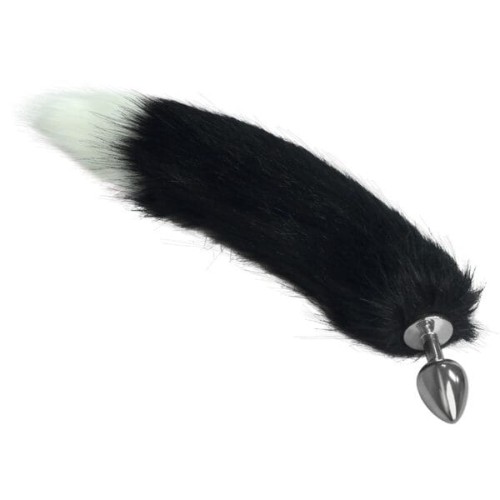 Lovetoy GORGEOUS METAL ANAL TAIL (black and white)