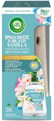 Air Wick Active Fresh Ocean Breeze & Paradise Vanilla / Spring Breeze & Island Vanilla 228 ml Set