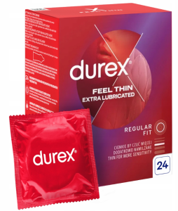 Durex Feel Thin Extra Lubricated Condoms 24 pc.