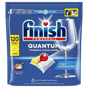 Finish Quantum Lemon All In 1 Dishwasher capsules 1248 g (120 pieces)