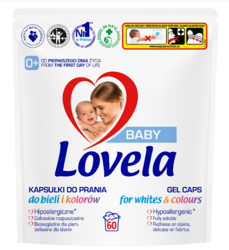 Lovela Baby All-purpose white and colour washing capsules 60 pcs.