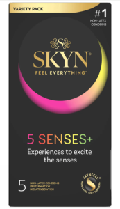 SKYN 5 Senses+ Prezerwatywy Bez Lateksu 5 sztuk