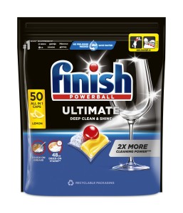 Finish Ultimate Lemon All In 1 Dishwasher capsules 50 pieces