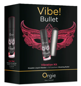 Orgie Vibe! Bullet i Dual Vibe! Strawberry Gin and Tonic stimulating gel and mini bullet vibrator 