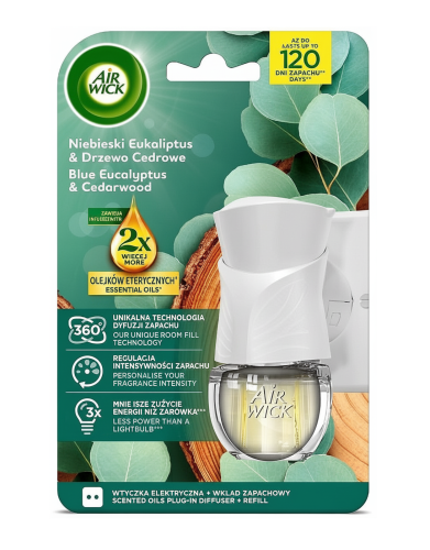 Air Wick Electric Blue Eucalyptus & Cedarwood 19ml Set