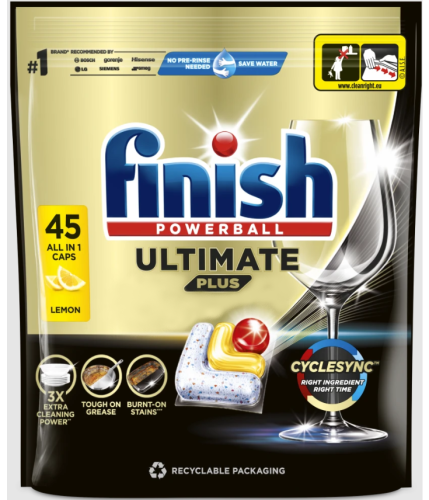 Finish Ultimate Plus Lemon Dishwasher capsules 549 g (45 pieces)