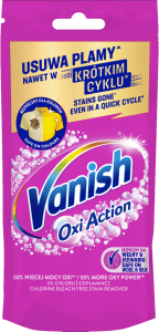 Vanish Oxi Action Pink Gel stain remover for colored and white fabrics, 100 ml sachet