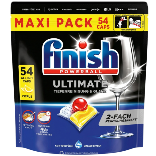 Finish Ultimate All In 1 Citrus dishwasher capsules 54 pieces