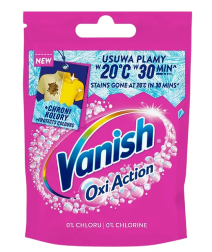 Vanish Oxi Action Pink Fabric stain remover powder sachet 30 g