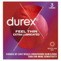 Durex Feel Thin Extra Lubricated Condoms 3's