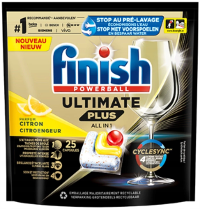 Finish Ultimate Plus Lemon Dishwasher Capsules 25 capsules 