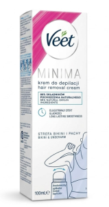 Veet Minima Bikini and Underarm Hair Removal Cream with Applicator for Sensitive Skin 100 ml