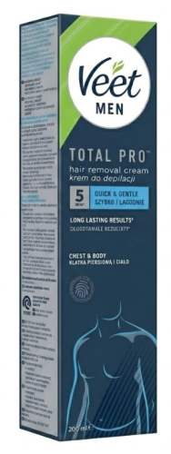 VEET Total Pro Hair Removal Cream for Men 200 ml