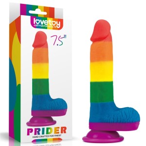 Lovetoy PRIDER LGBT rainbow dildo 7.5"