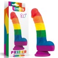 Lovetoy PRIDER LGBT rainbow dildo 8"