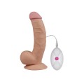 Dildo 8.5" The Ultra Soft Dude Vibrating 